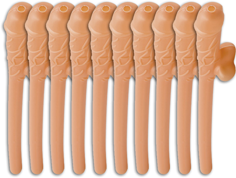 Penis sugerør 10-pak