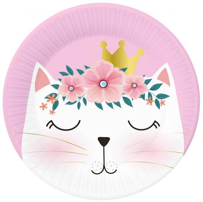 Paptallerken katte 6-pak