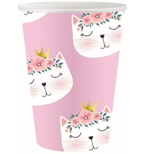 Papkrus katte lyserød 6-pak