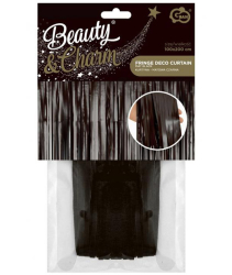 Dørgardin lametta, mat sort