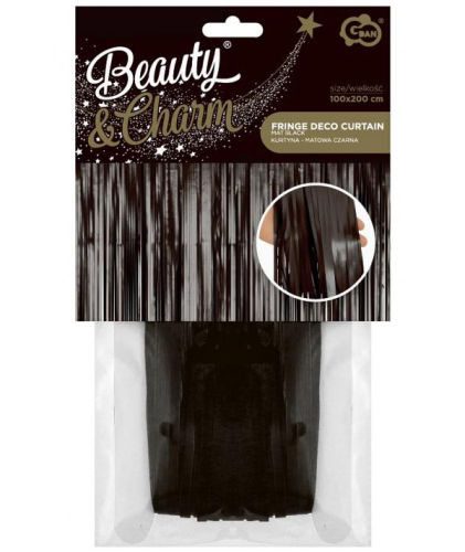 Dørgardin lametta, mat sort