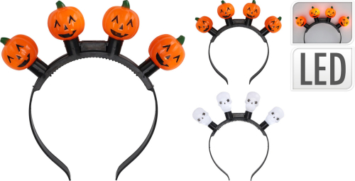 Halloween hårbøjle med lys