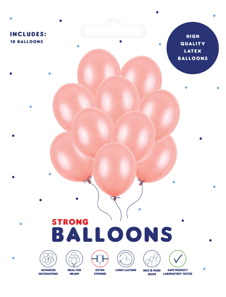Balloner rosaguld 30cm 10pk