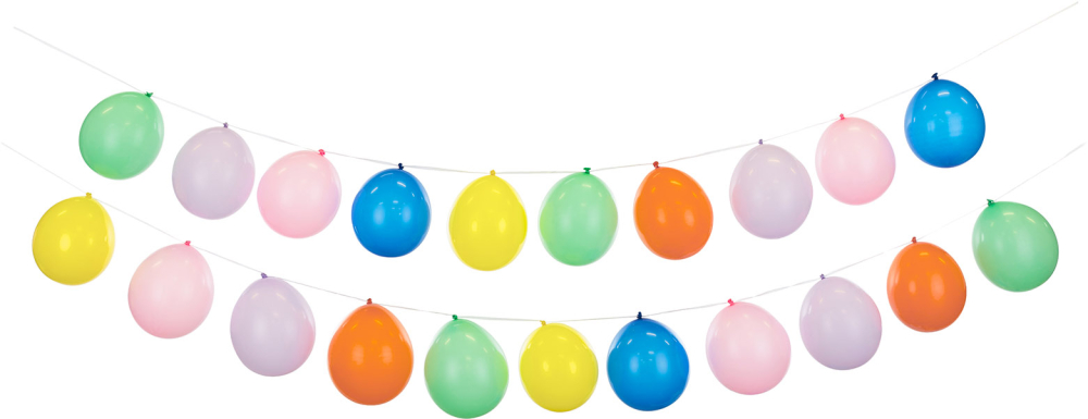 Ballon guirlande sæt kulørt