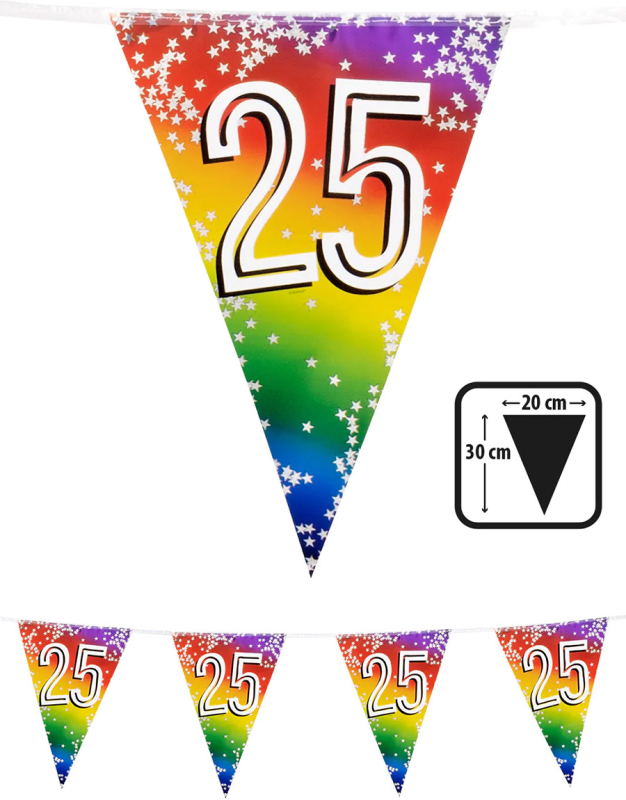 Billede af Flagguirlande 25, 6 m