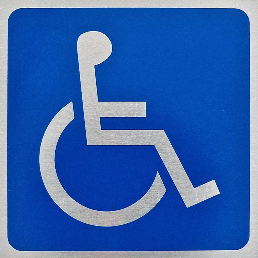 Handicap sticker skilt