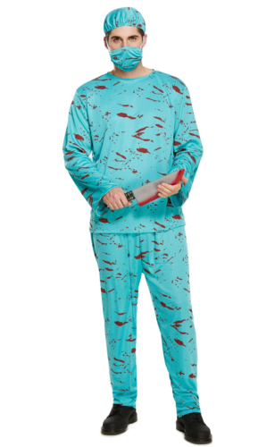 Blodig kirurg kostume