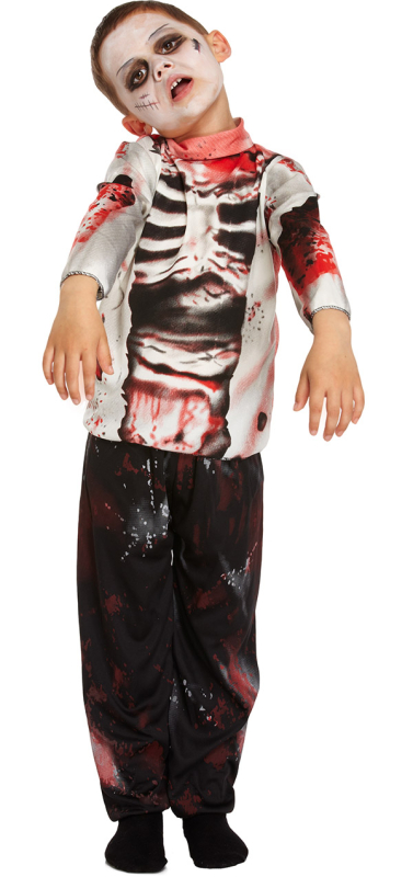 Zombie dreng kostume 10-12 år