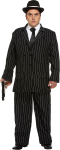 Gangster XL kostume sort