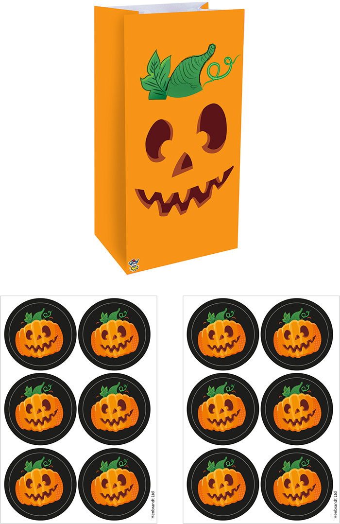 Halloween papirspose 12-pak