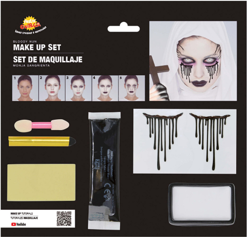 Zombie nonne makeup sæt