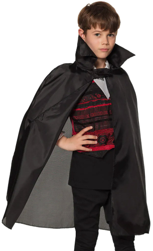Dracula kappe barn, sort 75 cm