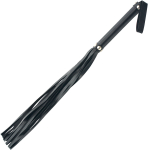 Pisk i læderlook, sort