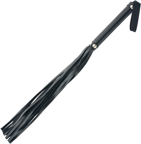 Pisk i læderlook, sort