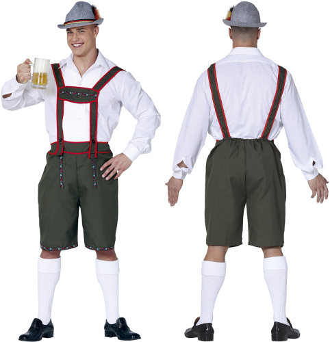 Lederhosen oliven, str. L