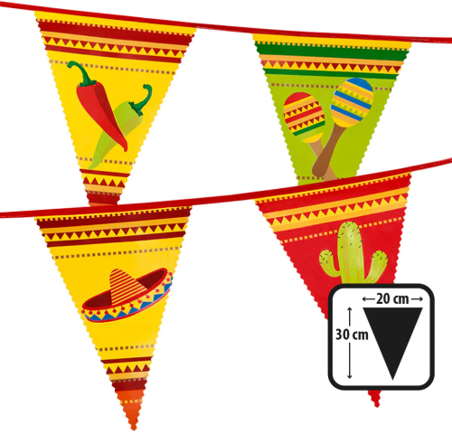 Flag-guirlande Mexico 6 m