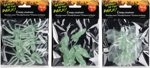 Glow in the Dark dyr 6-pak