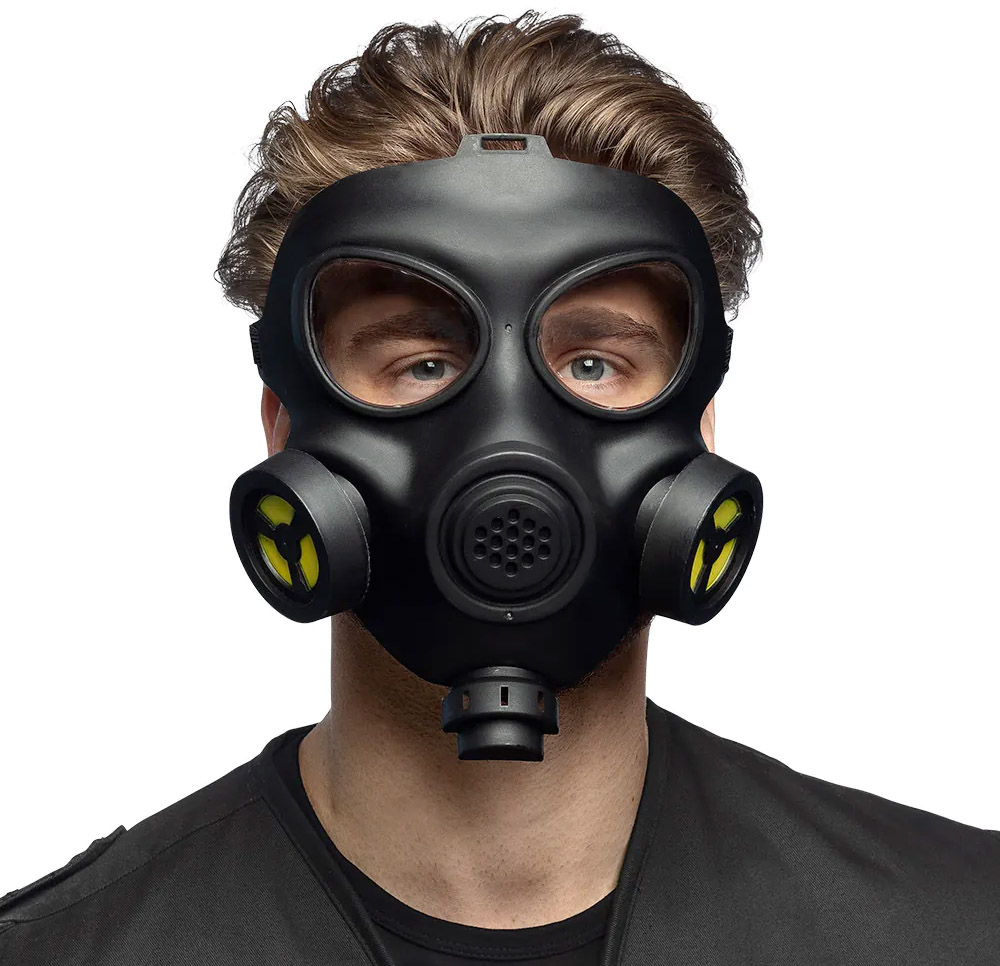 Gasmaske plast, sort