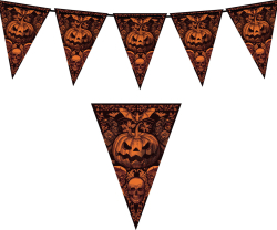 Flagguirlande Gothic græskar 3m