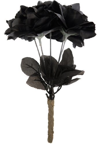 Buket med sorte roser