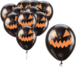 Balloner sort græskar 10-pak