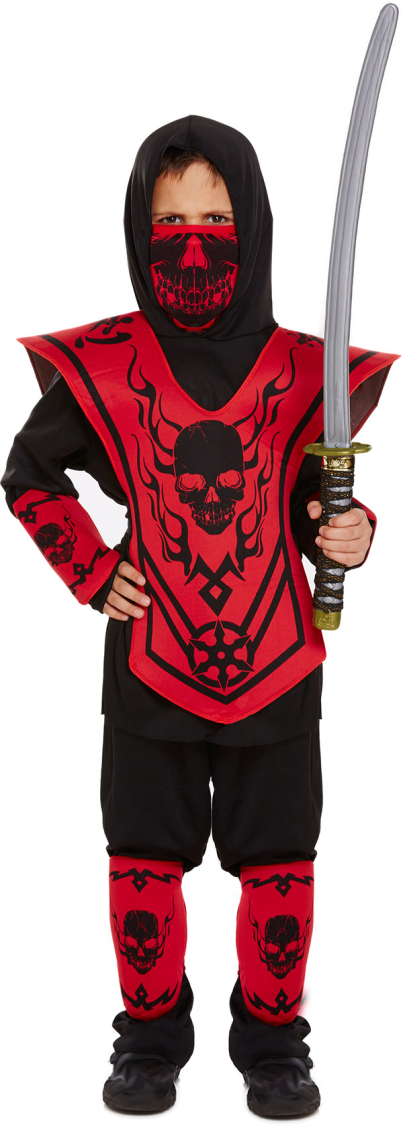 Ninja kostume 4-6 år