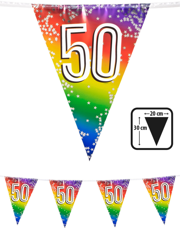 Billede af Flagguirlande 50, 6 m