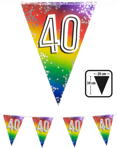 Flagguirlande 40, 6 m