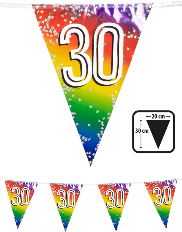 Billede af Flagguirlande 30, 6 m