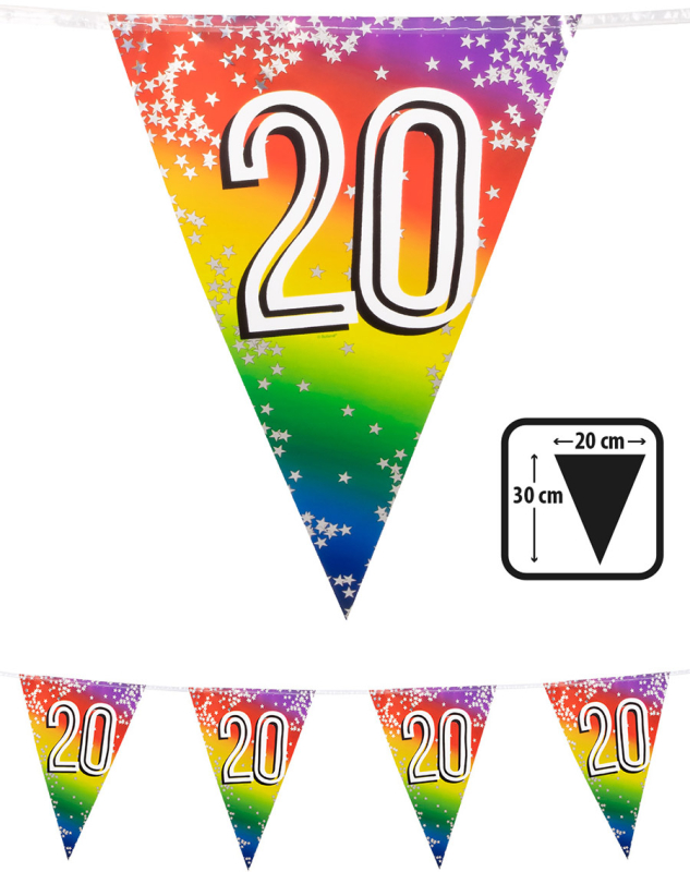 Billede af Flagguirlande 20, 6 m