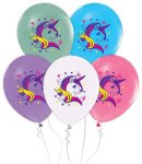 Unicorn balloner 30 cm 5-pak