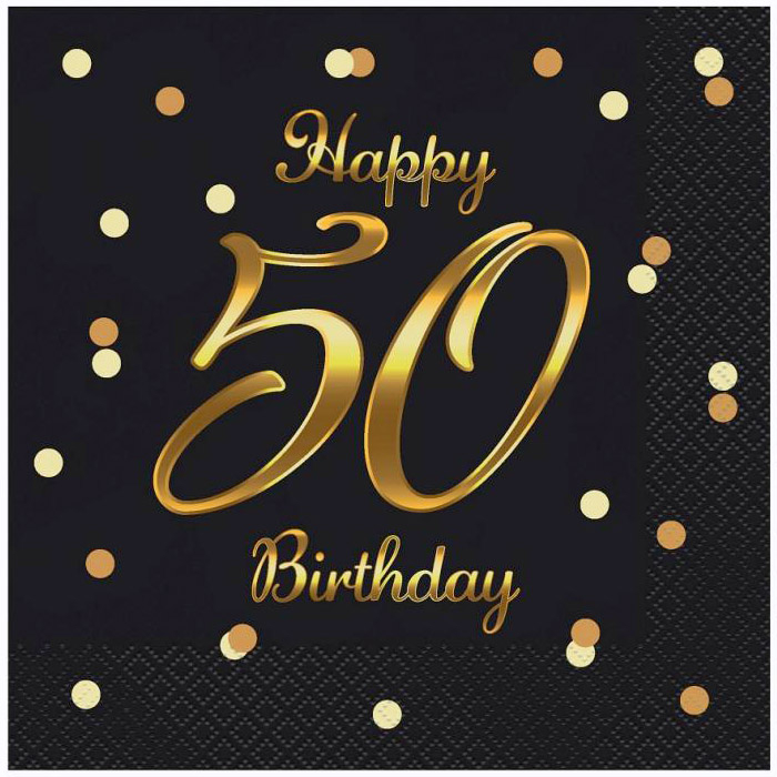 Servietter Happy 50 Birthday