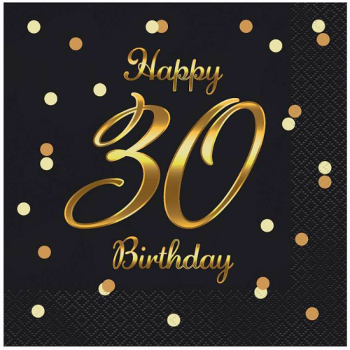 Servietter Happy 30 Birthday