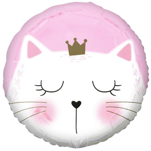 Folieballon kat lyserød 36 cm