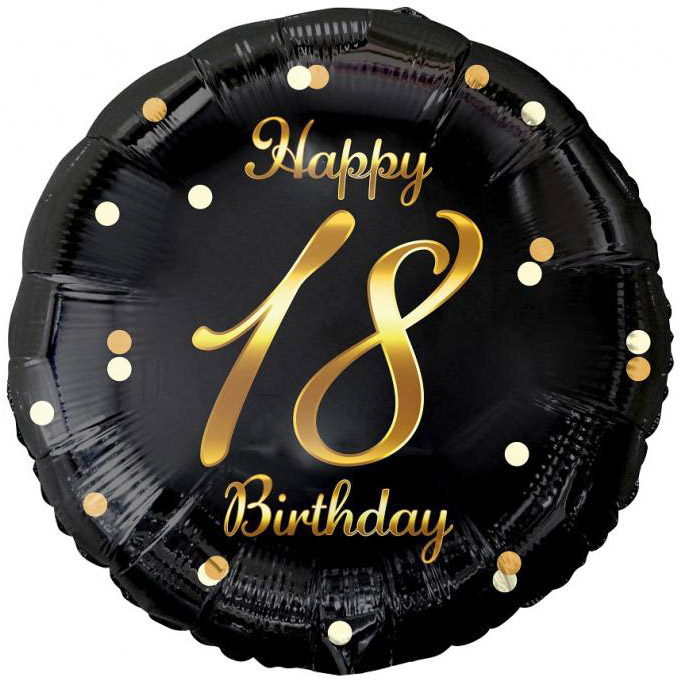 Folieballon Happy 18 Birthday