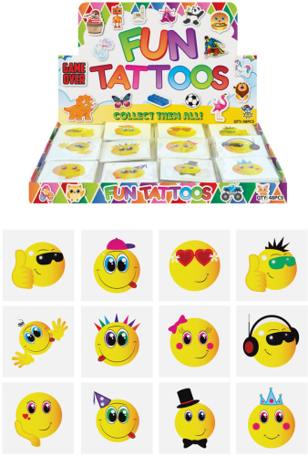 Smiley tatoveringer 12-pak