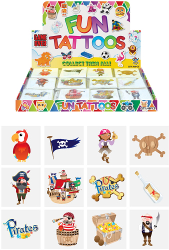 Pirat tatoveringer 12-pak