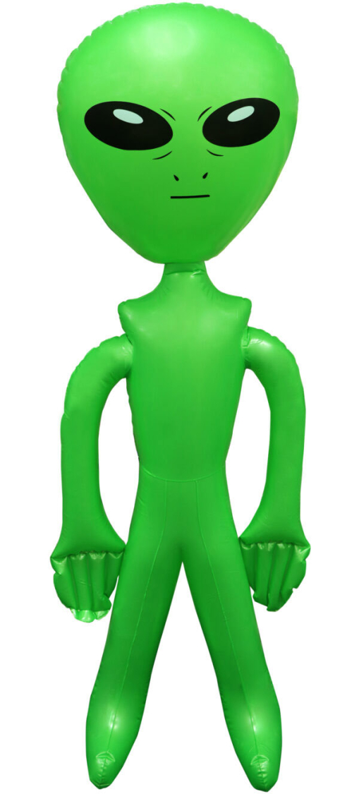 Oppustelig alien 170 cm
