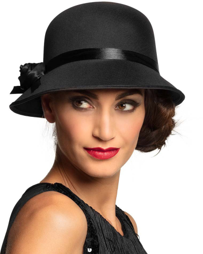 1920er klokkehat dame sort