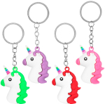 Unicorn nøgleringe 4-pak