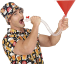 Beer Bong ølbong, rød