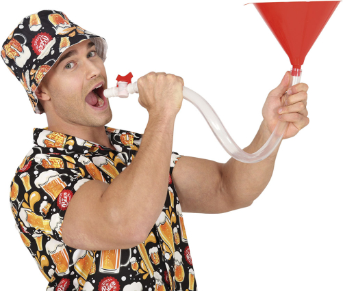 Beer Bong ølbong, rød