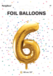 Tal ballon 6 guld 86 cm