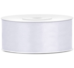 Silkebånd hvid 25 mm x 25 m