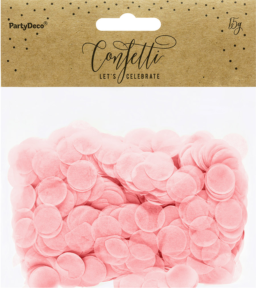 Papir konfetti 15 g, lyserød