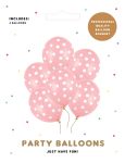 Balloner lyserøde med prikker