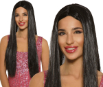 Paryk lang glat, sort