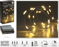 Lyskæde sølv-wire 20 LED