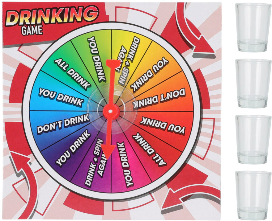 Roulette drukspil med shotglas