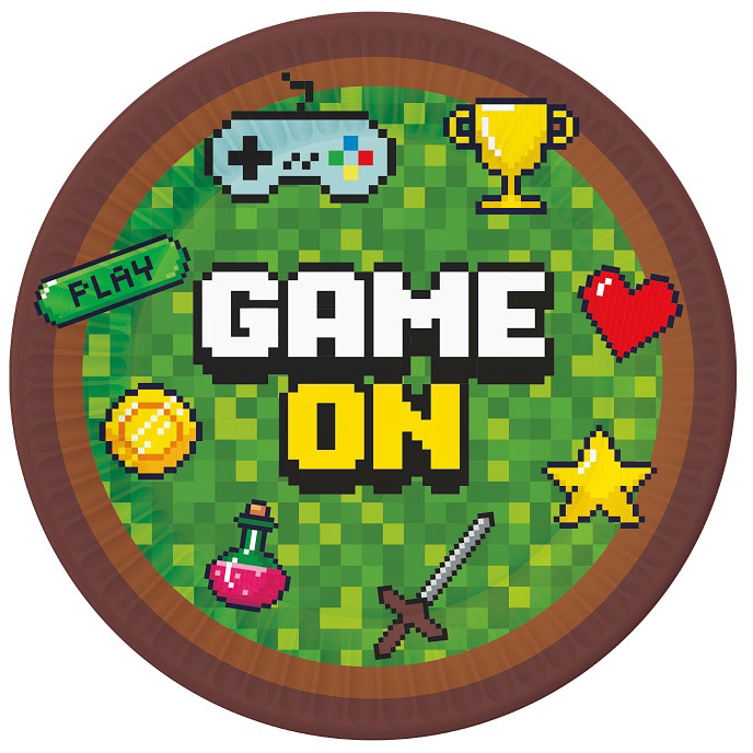 Paptallerken Game On 6-pak